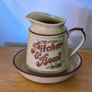 Vintage Asake Ceramic Mid Century Large picture and bowl, T10MIS